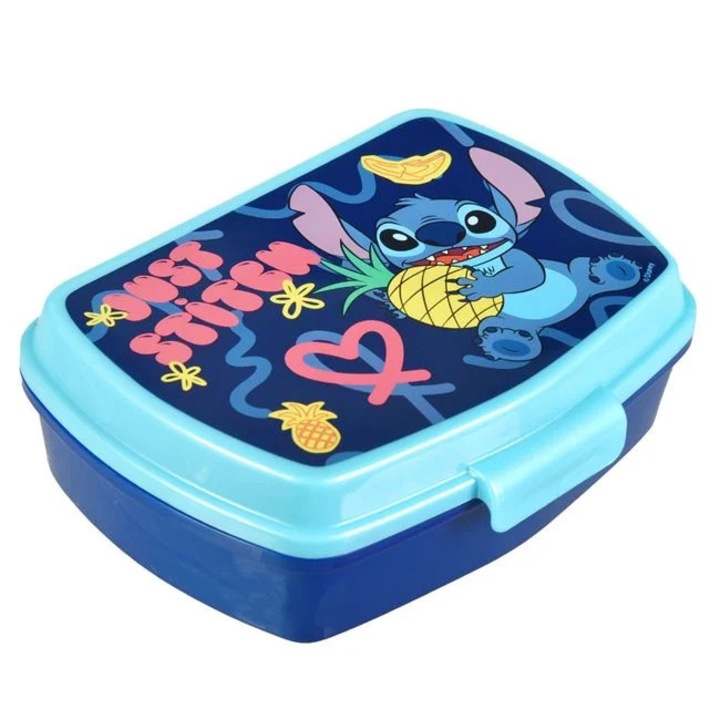 Caserola albastra bleu model Stitch fete 630ml