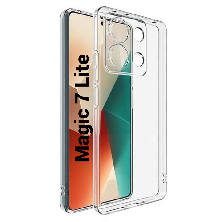 Husa de silicon 2mm pentru Honor Magic 7 Lite cu protectie camera transparent