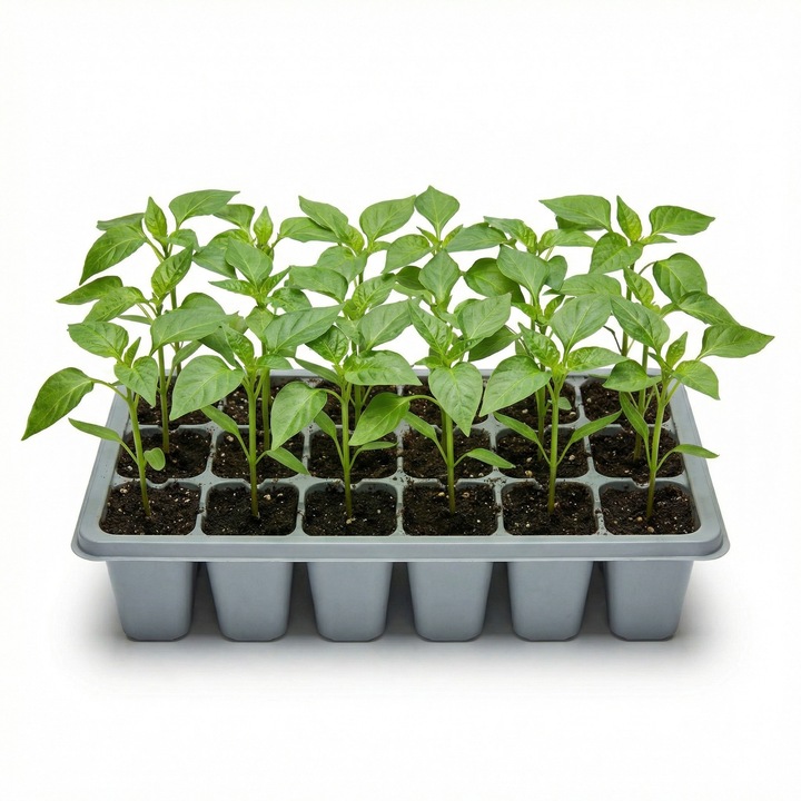 Set 20 rasaduri profesionale ardei gras galben Cecilia F1, productie ridicata, pentru solar si camp