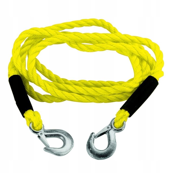 Franghie de tractare, 10mm, 1800kg, galben/negru