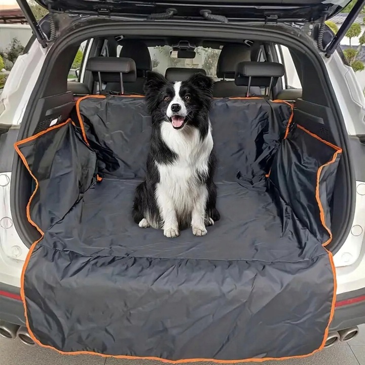 Mata de protectie pentru bagaj, universala, 102x185cm, impermeabila, cu buzunare laterale, pentru caini
