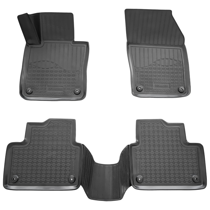 Set de 4 covorase cauciuc 3D stil tavita premium pentru Volvo S60 III, 3 din 2018
