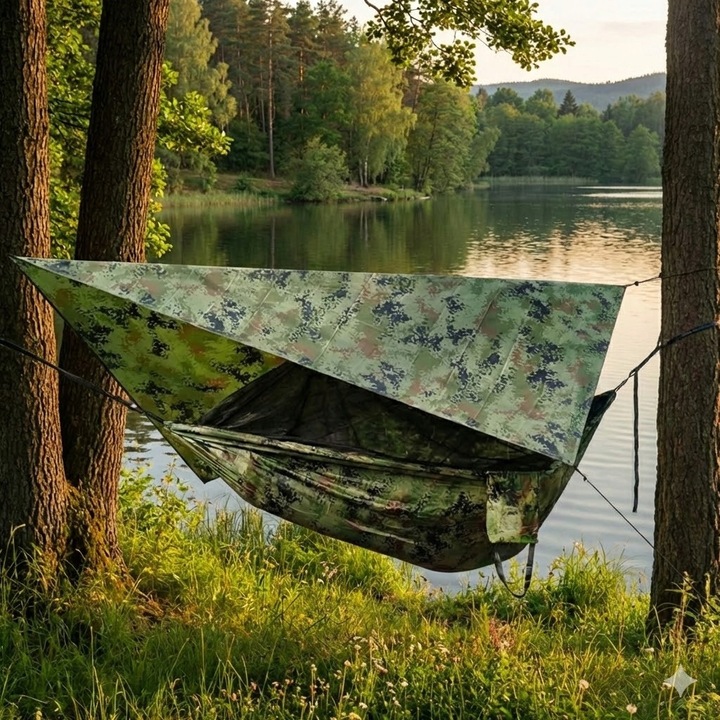 Hamac turistic, 300KG, 260x140cm, multicolor