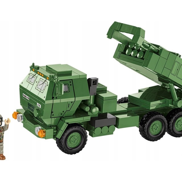 Set de constructie, M142 HIMARS, 604 elemente, verde