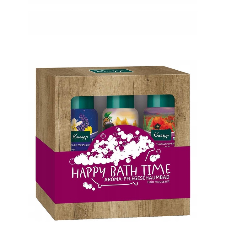 Set Spuma de Baie, parfum fructat, uleiuri naturale 3 x 100 ml