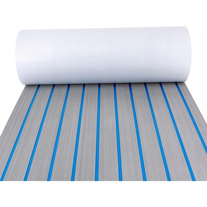 Covoras de podea autoadeziv, antiderapant, gri, 240x60cm, din spuma EVA