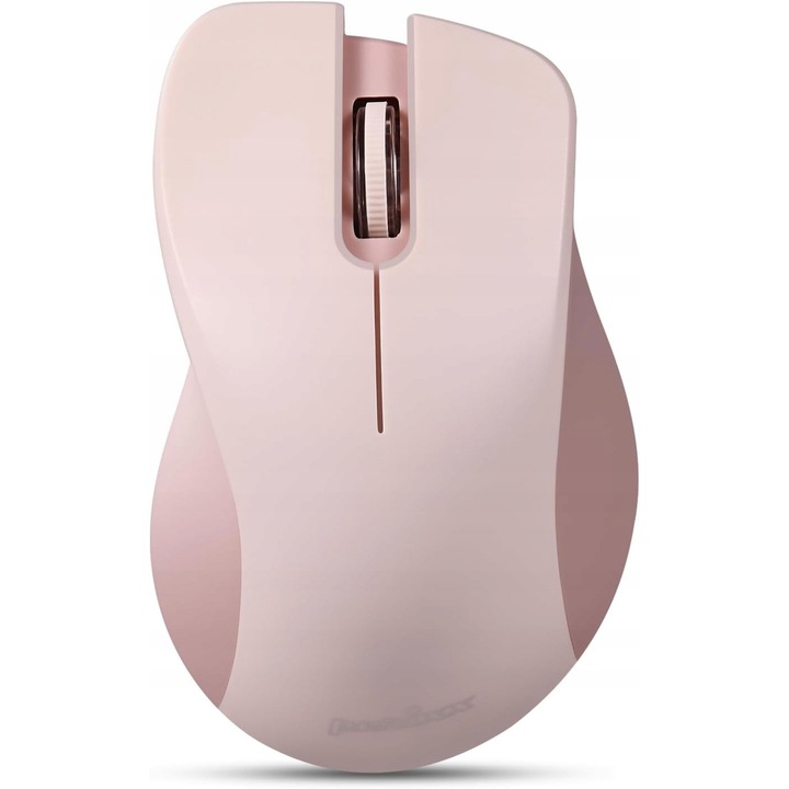 Mouse wireless, 2,4GHz, roz, 3 butoane, dimensiuni 112x71x39mm