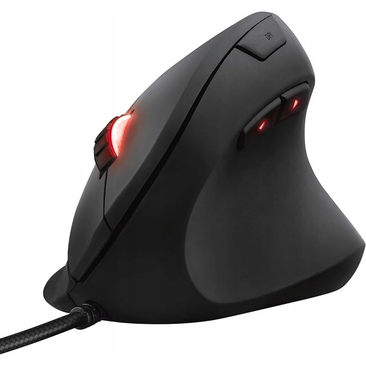 Mouse gaming verticala 10000 DPI, 6 butoane programabile, iluminare LED, USB