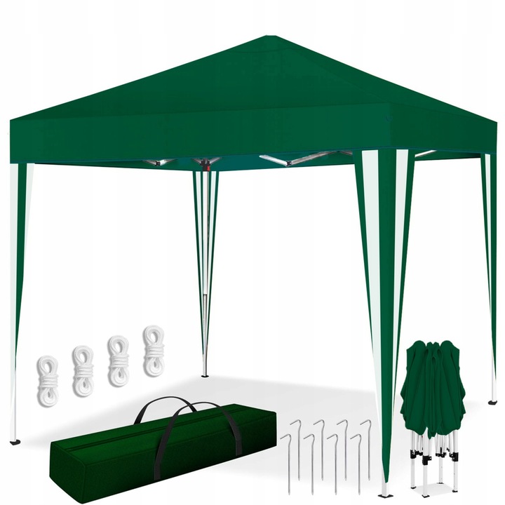 Pavilion gradina 3x3m, impermeabil, auto-retractabil, cu protectie UV, set complet