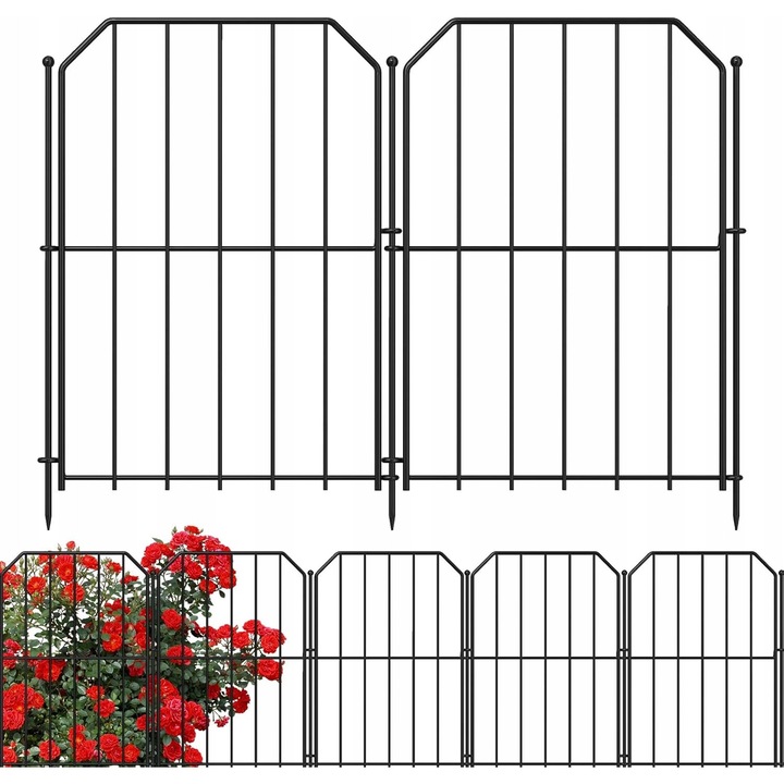 Комплект от 10 декоративни метални панела за градина, 31x41см, бариера за животни, устойчиви на атмосферни влияния