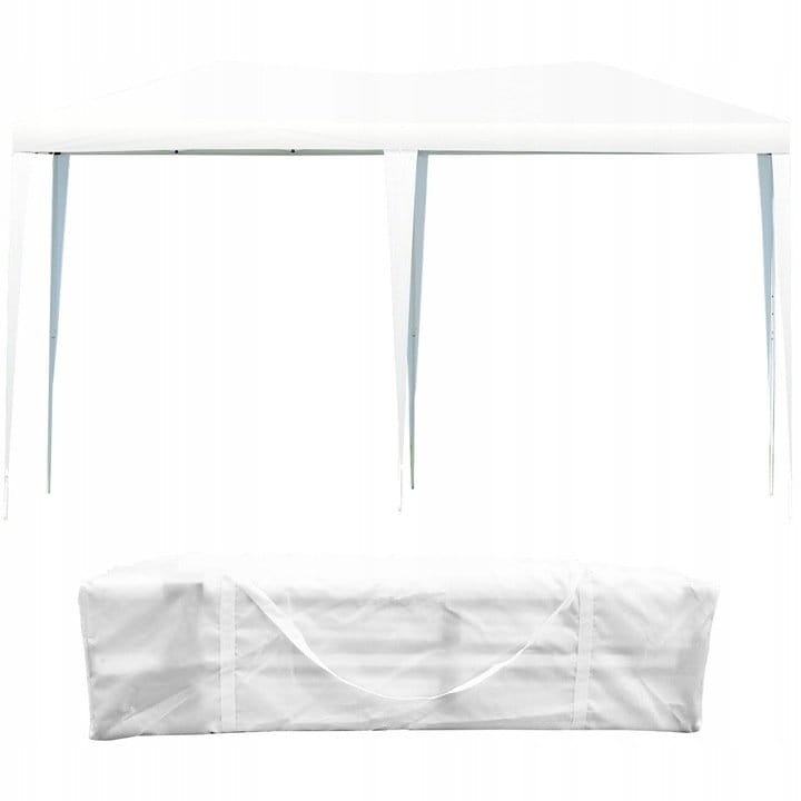 Pavilion gradina, 3 niveluri inaltime, rezistent la apa, set complet cu 6 linii si 12 cuie, alb