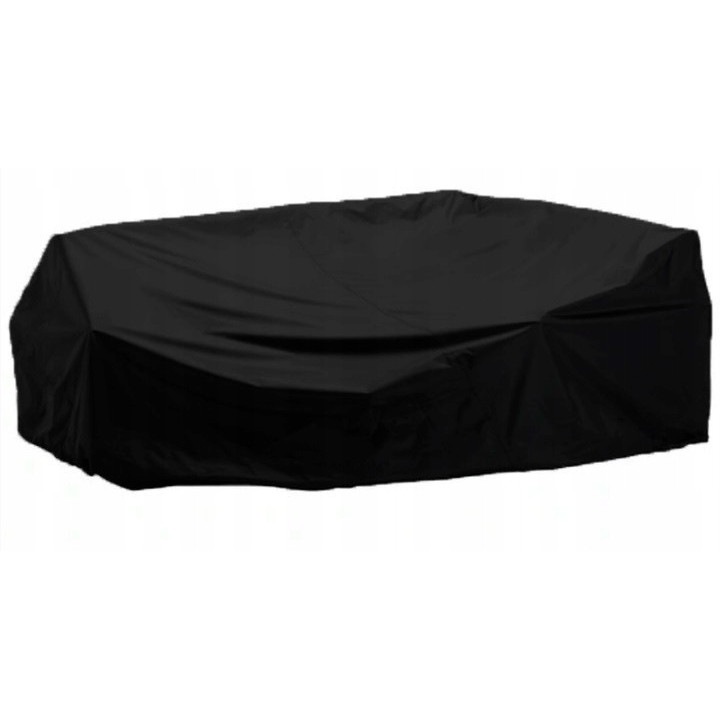 Pokrowiec pentru mobilier de gradina, 540x170x120cm, impermeabil, negru, set