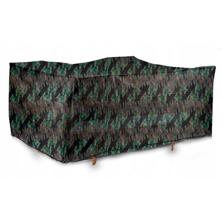 Patura de protectie pentru mobilier de gradina, 450x250x75cm, verde, impermeabil, rezistent la UV