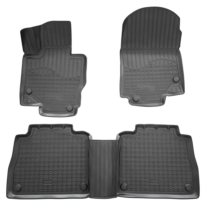 Set de 4 covorase cauciuc 3D stil tavita premium pentru Mercedes GLE V167 din 2018