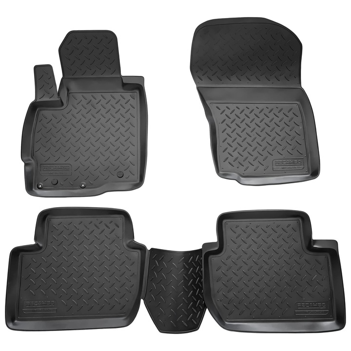 Set de 4 covorase cauciuc 3D stil tavita premium pentru Mitsubishi Outlander din 2006-2012