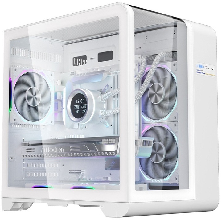 Sistem PC Gaming 1stPlayer® cu AMD Ryzen™ 7 7700 5.3 GHz, 32Mb cache, 32 GB DDR5, SSD 1 TB M.2, video GeForce® RTX™ 5060Ti 8 GB GDDR7 DLSS4, liquid cooling, WiFi, 77RT5W6TW, Windows 11 Pro