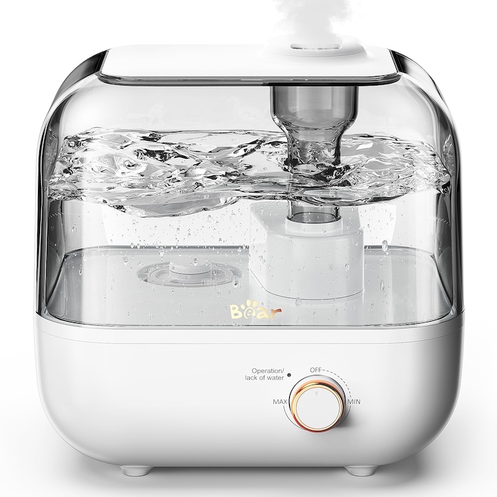 Umidificator cu difuzor de arome 400 ml, difuzor silentios de aroma pentru uleiuri esentiale, umidificator de camera Promed AL-400 CL cu 7 culori LED, umidificator cu ultrasunete pentru parfum de camera cu temporizator