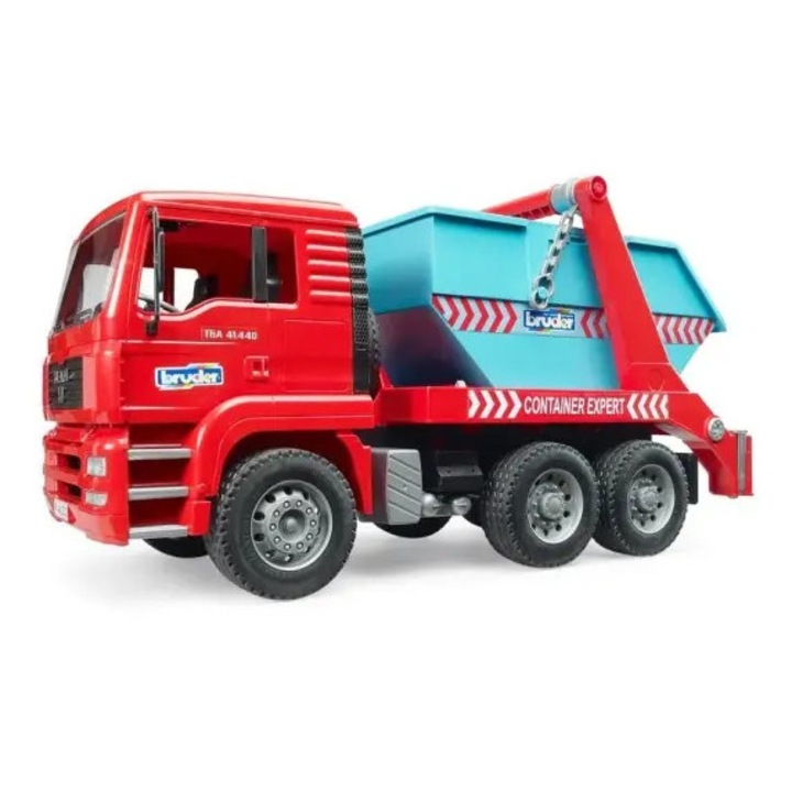Camion de jucarie Bruder MAN TGA cu container, 4 ani+