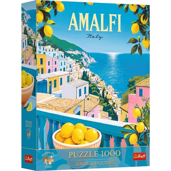 Puzzle TREFL 1000 piese Vintage Poster Amalfi, dimensiuni 680x480mm, multicolor