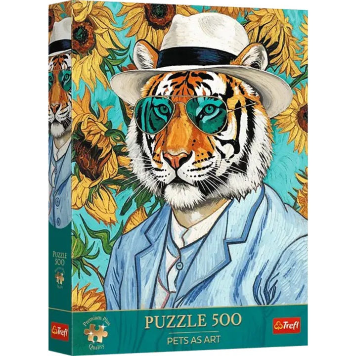 Puzzle TREFL 500 Pan Tygrys si Soarele, 480x340mm, set cu poster