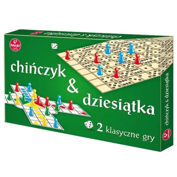Társasjátékok, KUKURYKU, Chinczyk & Dziesiatka, 2-4 játékos, 210x340x30mm