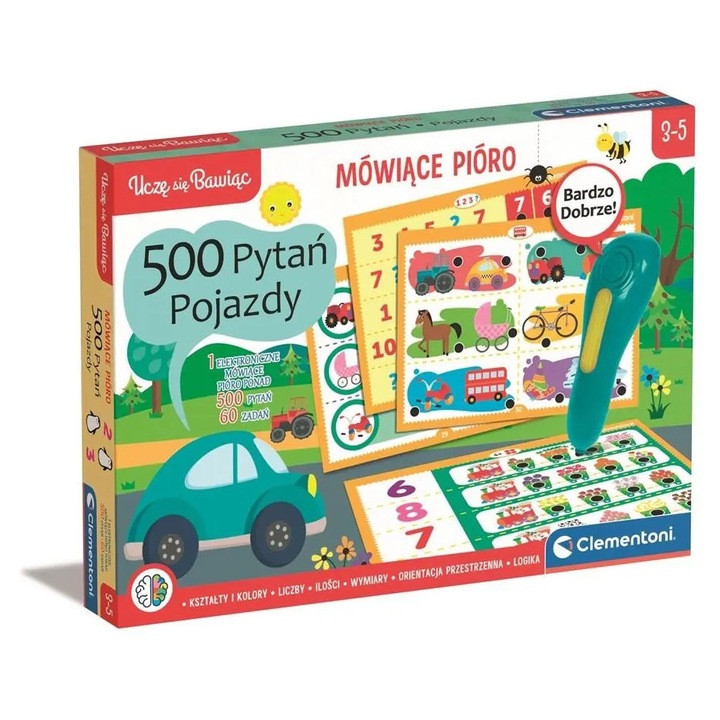 Clem Maciuca educativa cu 500 de intrebari, CLEMENTONI, vehicule, set