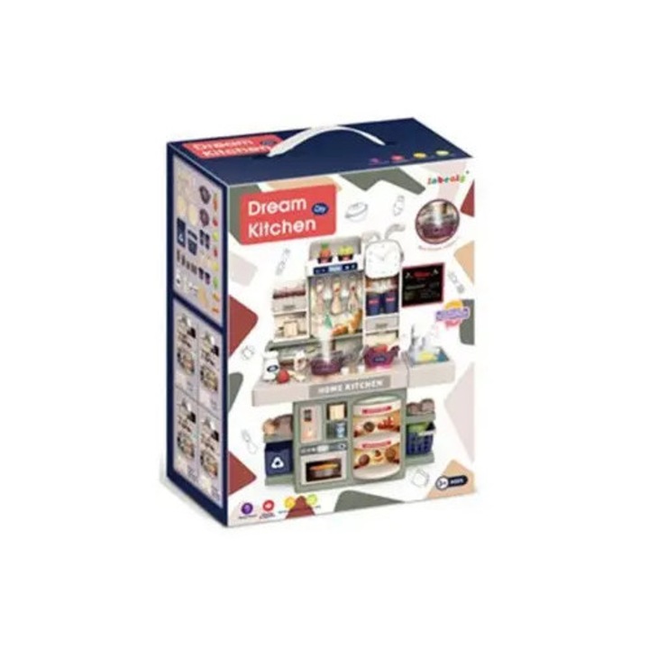 Bucatarie pentru copii, Swede, set cu accesorii, efecte luminoase, 3 ani+, multicolor