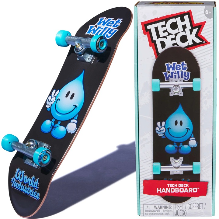 Tech Deck Maxi World Industries Wet Willy gördeszka, 9x nagyobb, mint az ujjgördeszkák, többszínű