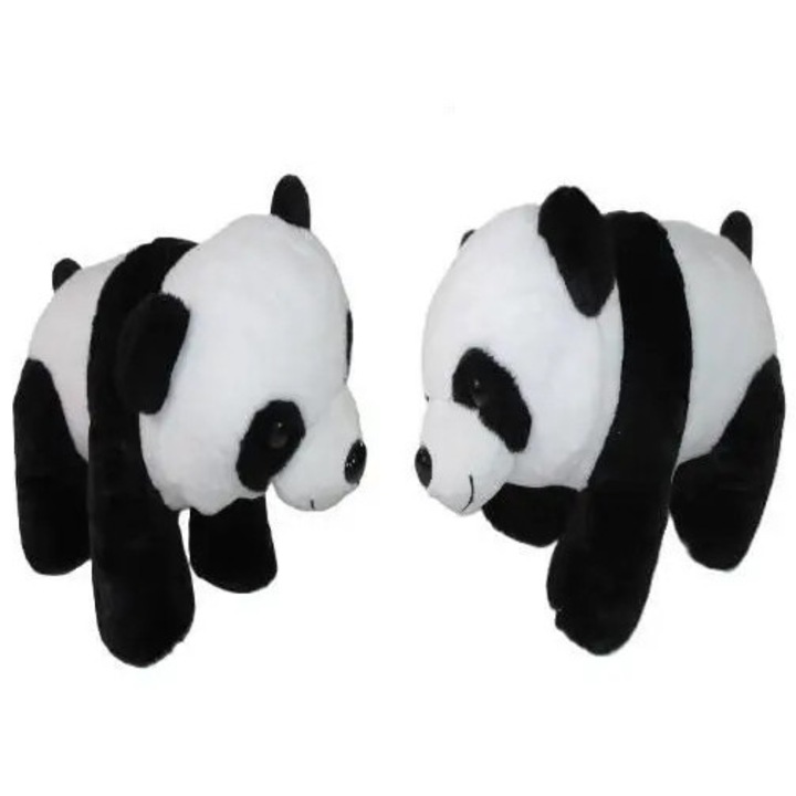 Panda de plus, SUN-DAY, 40cm, alb-negru, jucarie de plus