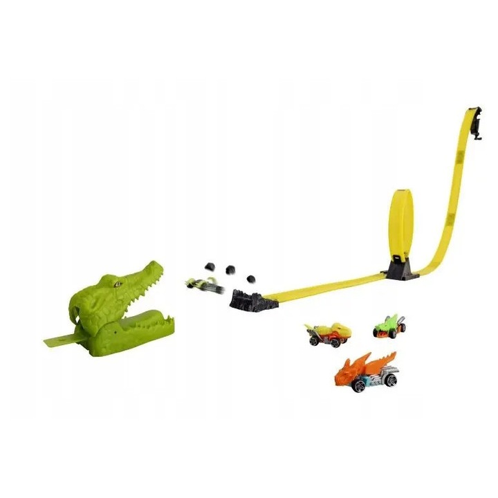 Set masinute HTI, atac crocodil, 4 autovehicule, multicolor