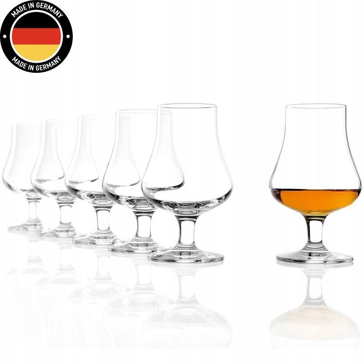 Set 6 pahare whisky STOLZLE LAUSITZ, 194 ml, cristal, forma tulipan, 12,4x7,35cm