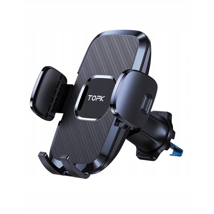 Suport auto pentru telefon, TOPK, rotativ, ABS si silicon, 110g