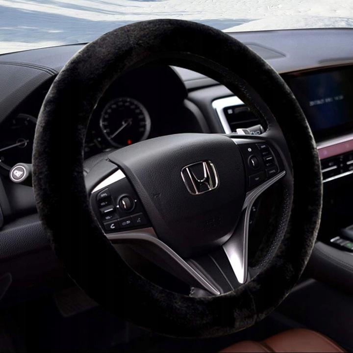 Husa volan auto Amokee, material plus, 36-39 cm, multicolor