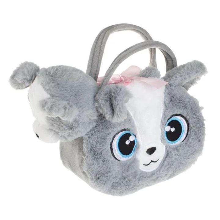 Catelus de Plus cu Geanta din Imitatie de Blana 22cm