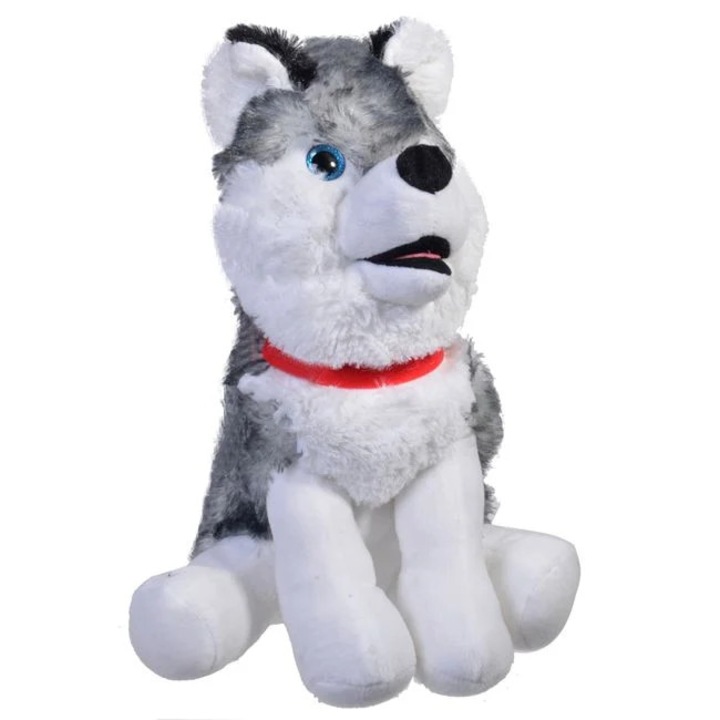 Catelus Husky de Plus 30cm pentru Copii si Colectionari