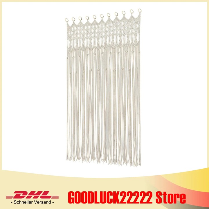 Set perdele, Perdele pentru fereastra, Bumbac-lin, Tricotate, Semitransparente 41–85 %, Montaj incastrat, 4+ Panouri, Stil rustic pastoral, Alb