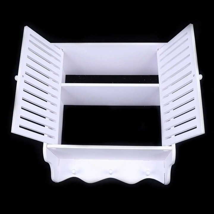 Dulap de perete, Dulap baie/bucatarie, Montaj pe perete, Suspendat, Necesita asamblare, Alb