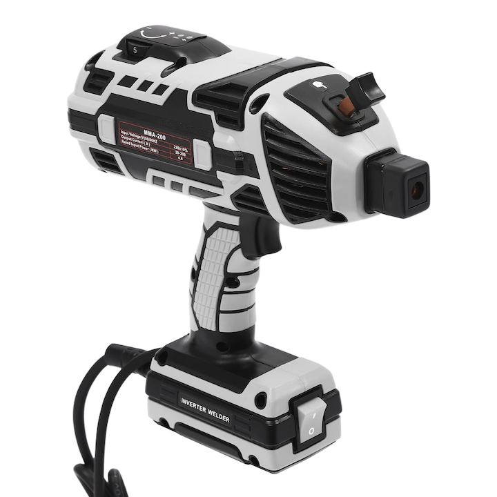 Aparat de sudura manual, Masina de sudura portabila, 4, 6 kW, 220 V, Invertor IGBT, Kit, Negru