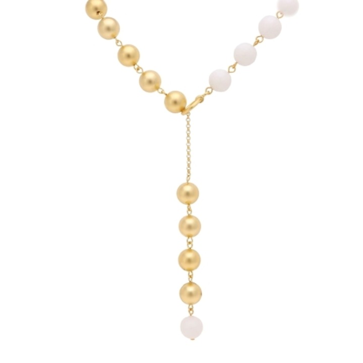 Colier Colibra cu pietre, bicolor, 64AU