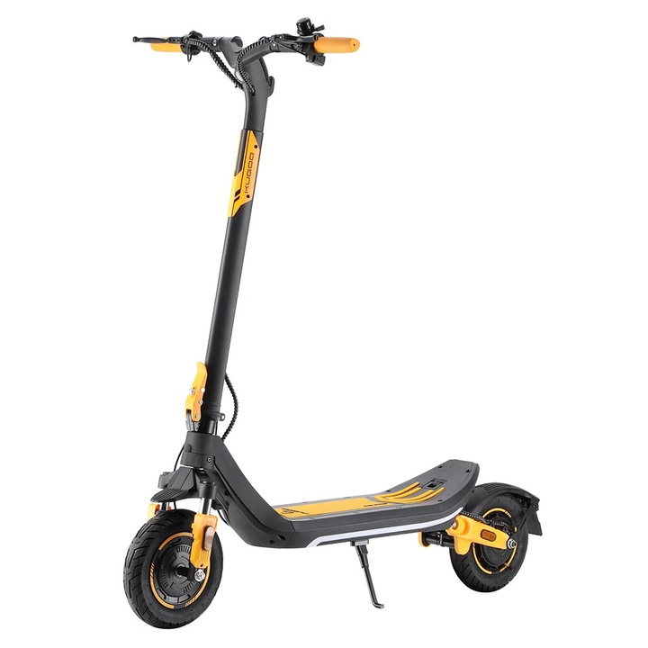 M3 Pro, Trotineta electrica / E-scooter, Motor 600W, Baterie 13Ah 48V, Anvelope pneumatice 25, 4 cm, Autonomie pana la 64 km, IP54, Galben