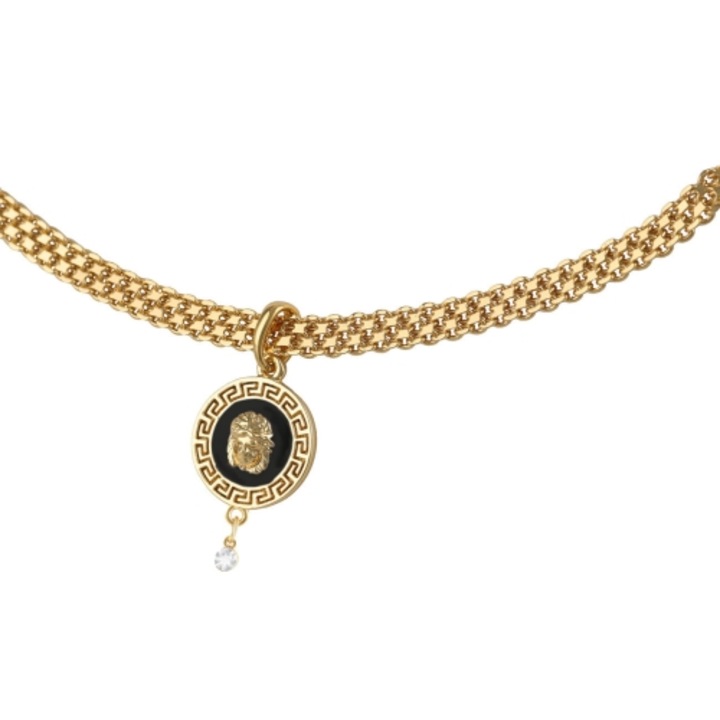 Colier Colibra, colectia Olimpia, moneda greceasca pictata, 45cm