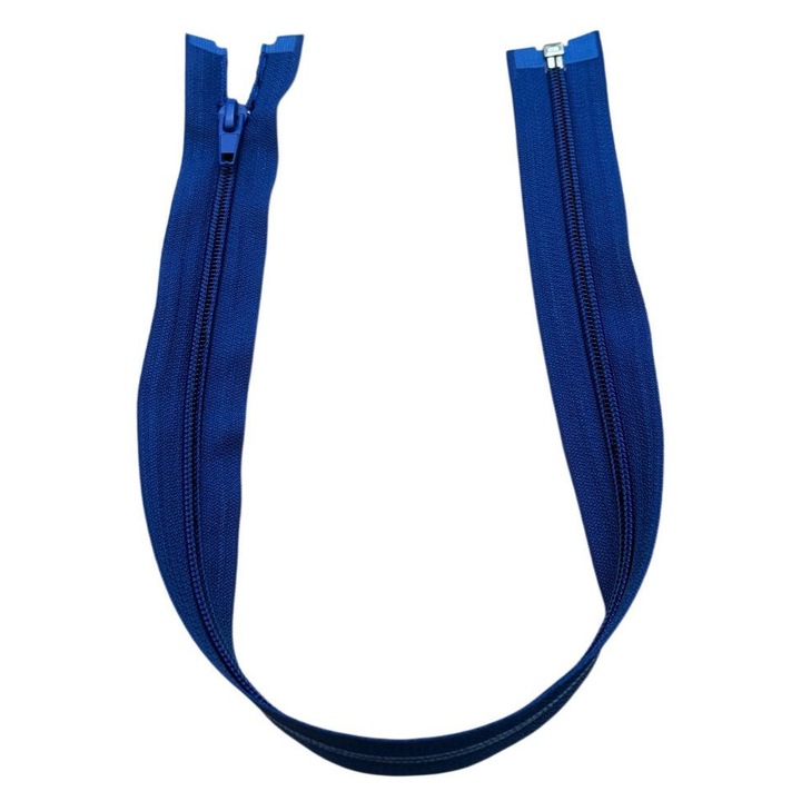Fermoar detasabil spiralat 5mm, 50cm, Albastru
