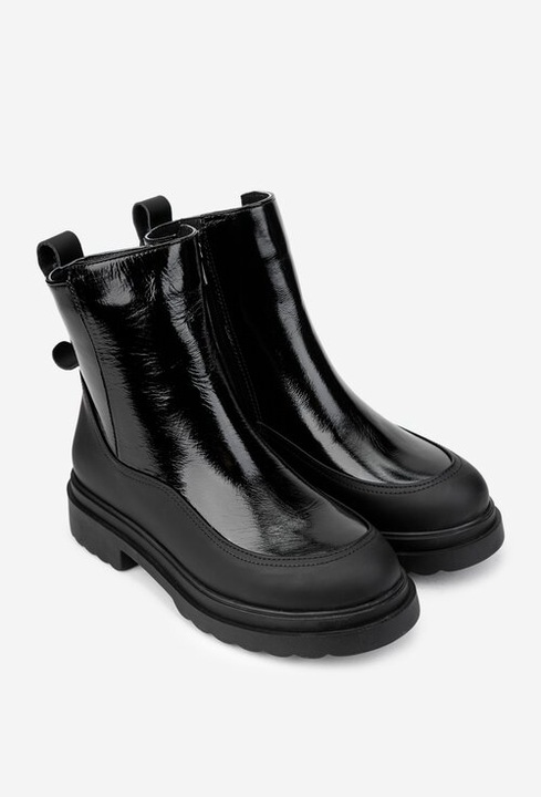 Ghete dama negre lacuite, Negru