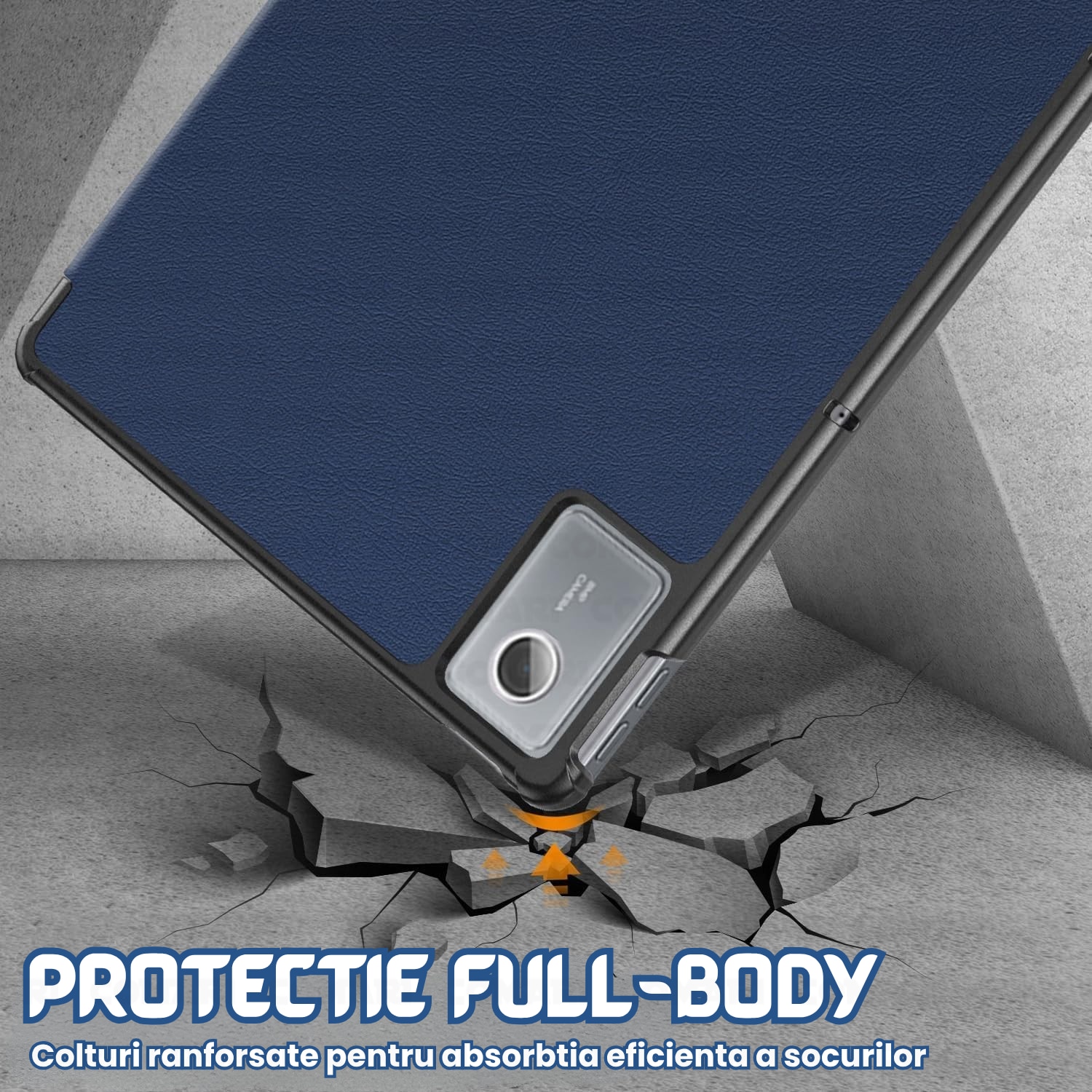 Husa pentru Lenovo Idea Tab Plus 12.1 Comari® EliteCover, protectie completa, functie stand multipla, design elegant tip carte, Starry Night