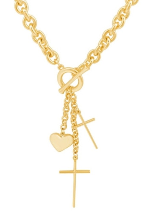 Colier, Colibra, cruce si inima, 45cm