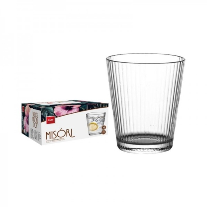 Set 4 pahare universale, Cok Misori, 350 ml