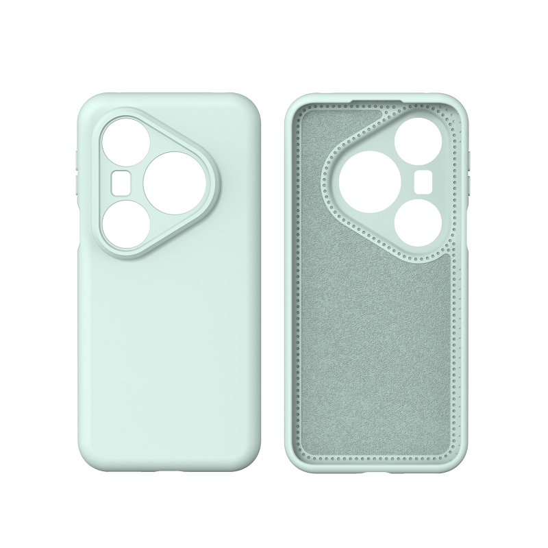 Husa protectie silicon, interior microfibra, pentru Huawei Pura 80 Ultra, anti-amprenta, ultra subtire, verde menta