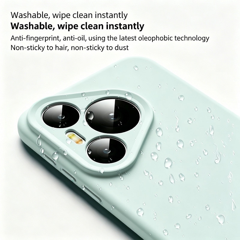 Husa protectie silicon, interior microfibra, pentru Huawei Pura 80 Ultra, anti-amprenta, ultra subtire, verde menta