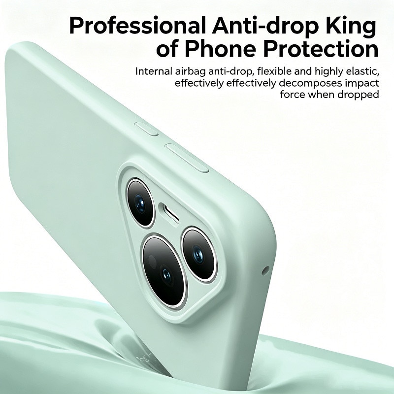 Husa protectie silicon, interior microfibra, pentru Huawei Pura 80 Ultra, anti-amprenta, ultra subtire, verde menta