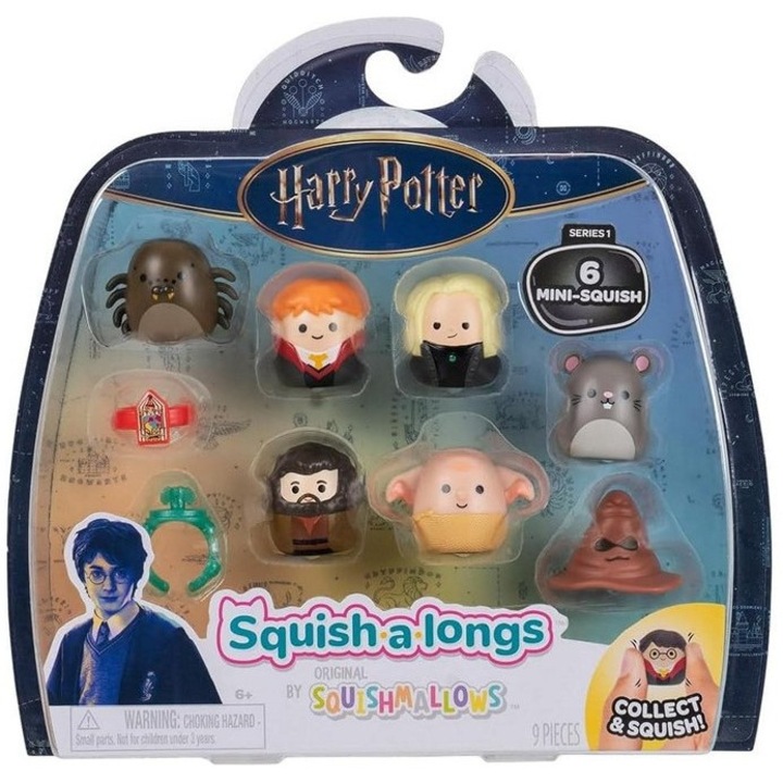 Harry Potter Squish-a-Longs figura szett, 6 mini figura kiegészítőkkel, többszínű, 11cm